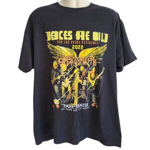 AEROSMITH Deuces Are Wild Las Vegas Residency 2022 Black Band T-Shirt - Men's XL
